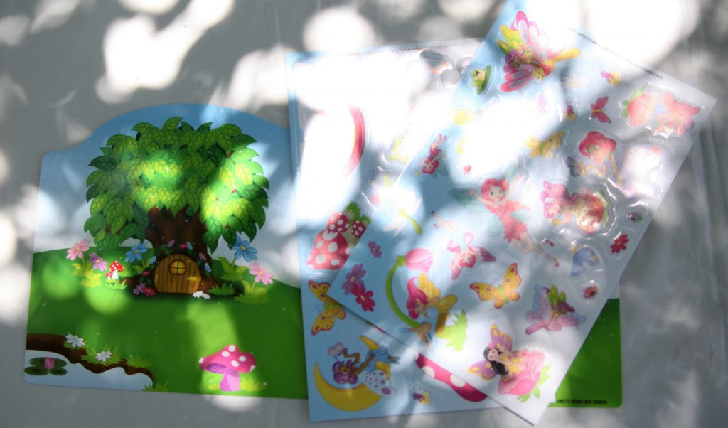Activity stickers for fairy birthday party