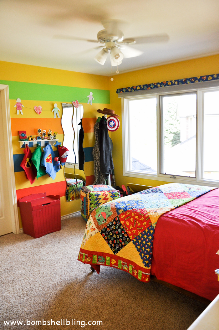 This Pokemon Bedroom is a little one's dream! Bright colors, lots of fun details, and plenty of Pikachu make this kid paradise!