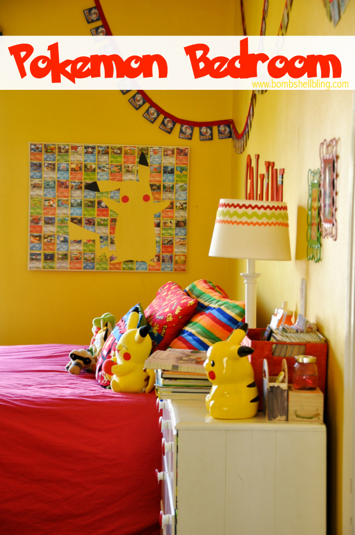 This Pokemon Bedroom is a little one's dream! Bright colors, lots of fun details, and plenty of Pikachu make this kid paradise!