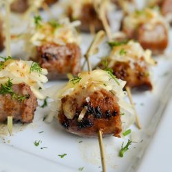Stuffed Sausage Skewer Appetizer Recipe