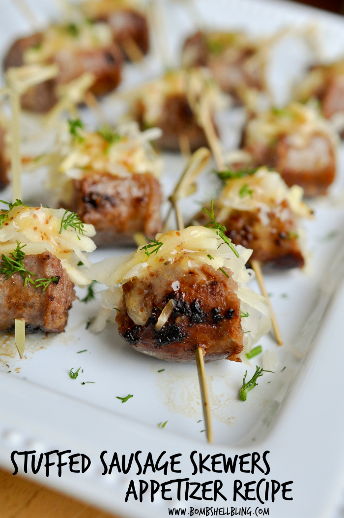 Stuffed Sausage Skewer Appetizer Recipe