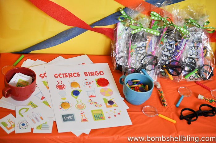 Nerdy thirty science bingo game on table