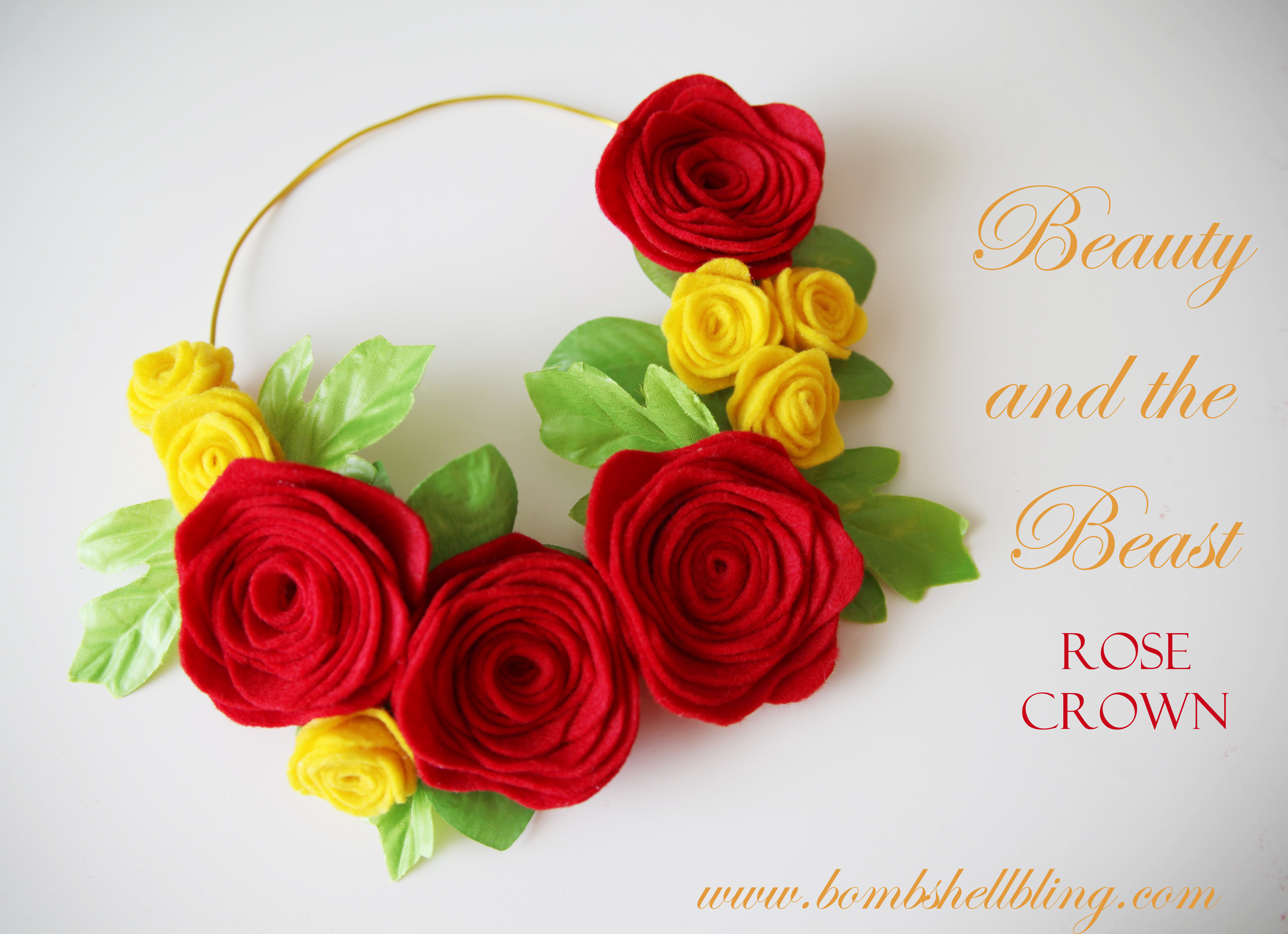 Beauty and the Beast Rose Crown
