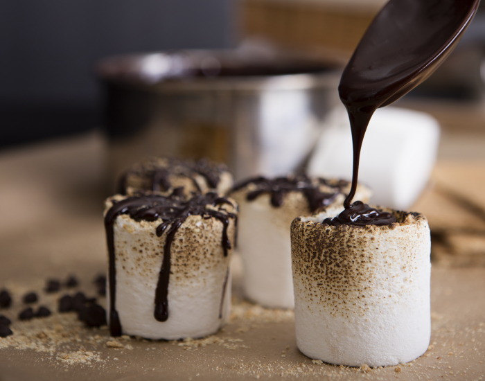 Ganache Filled S’mores Shooters