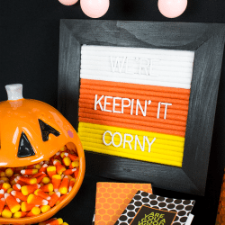 Handmade Felt Letter Board in Candy Corn Colors DIY