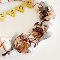 Finger Knitting Fall Wreath