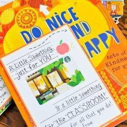 Printable Teacher Gift Card and Book Gift Idea