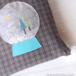 Snow Globe Christmas Pillow