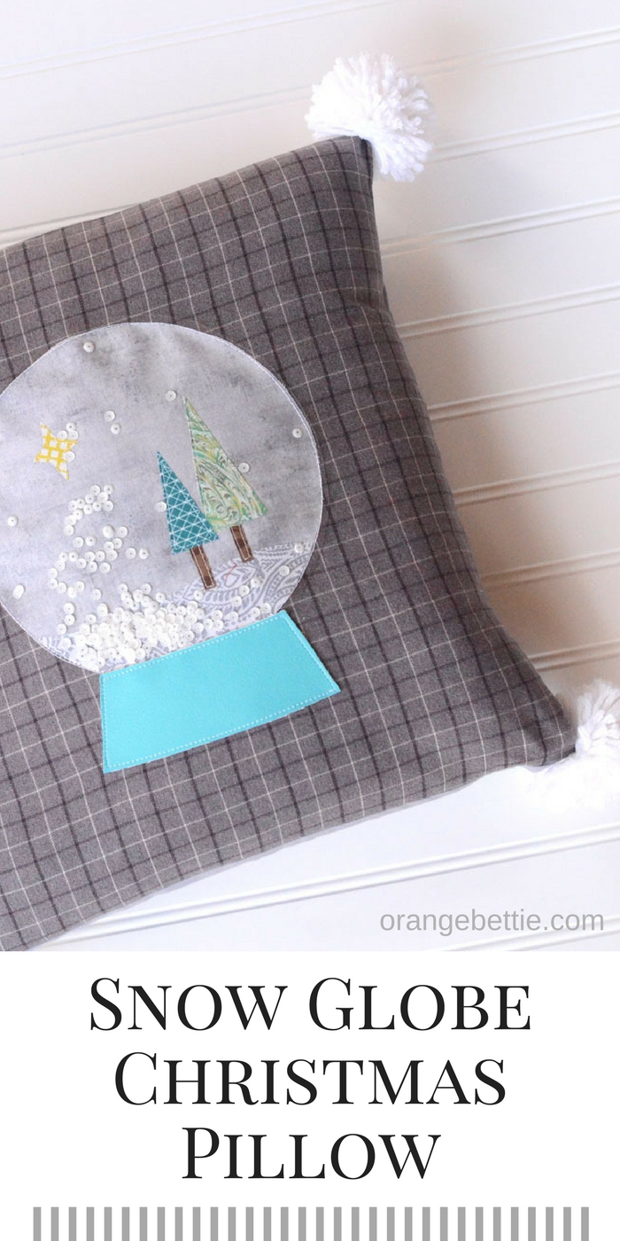 Snow Globe Christmas Pillow