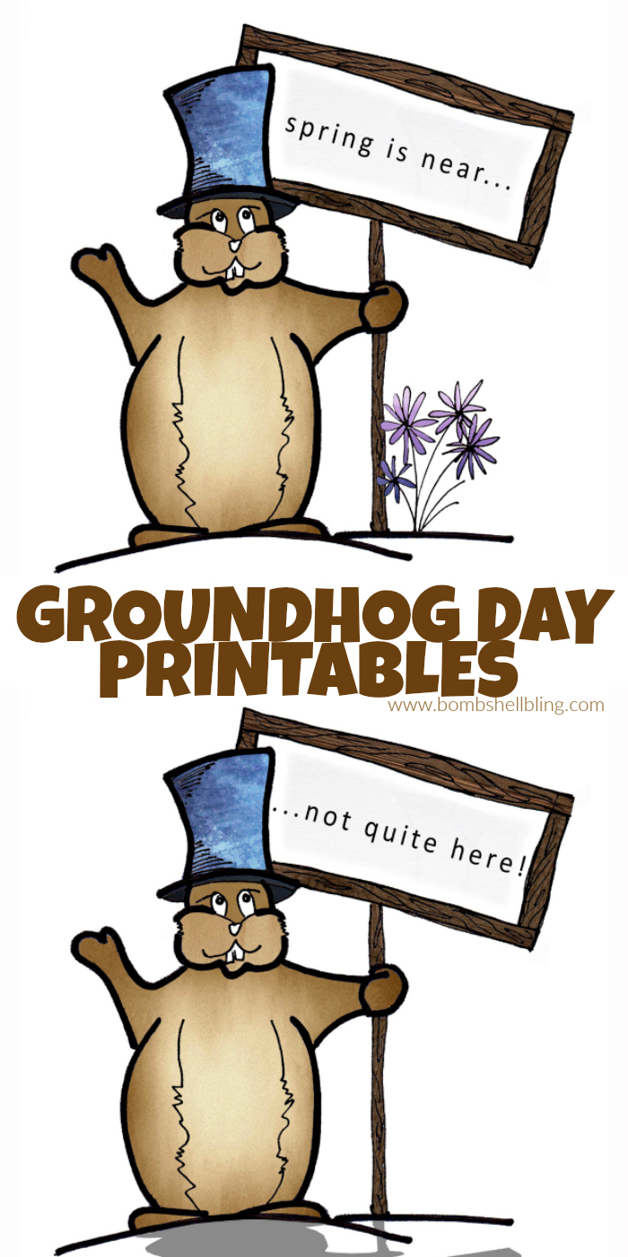 Groundhog Day Printable Free to print and use for a festive celebration!