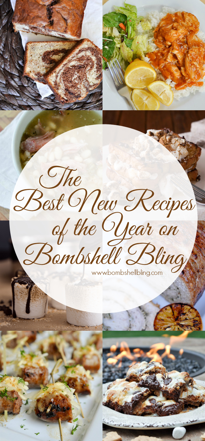 These are the top new recipe posts of the year on Bombshell Bling. From appetizers to dessert, these recipes will have you covered!
