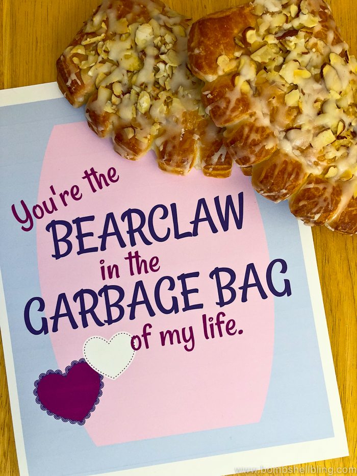 This Seinfeld valentine printable is HILARIOUS! Pair this free printable Seinfeld valentine card with a bear claw pastry and surprise your Seinfeld-loving valentine with a great chuckle!