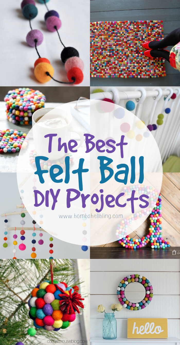 The best felt ball DIY projects from all over the web, all gathered up in one spot to inspire creativity and crafting. SO cute!