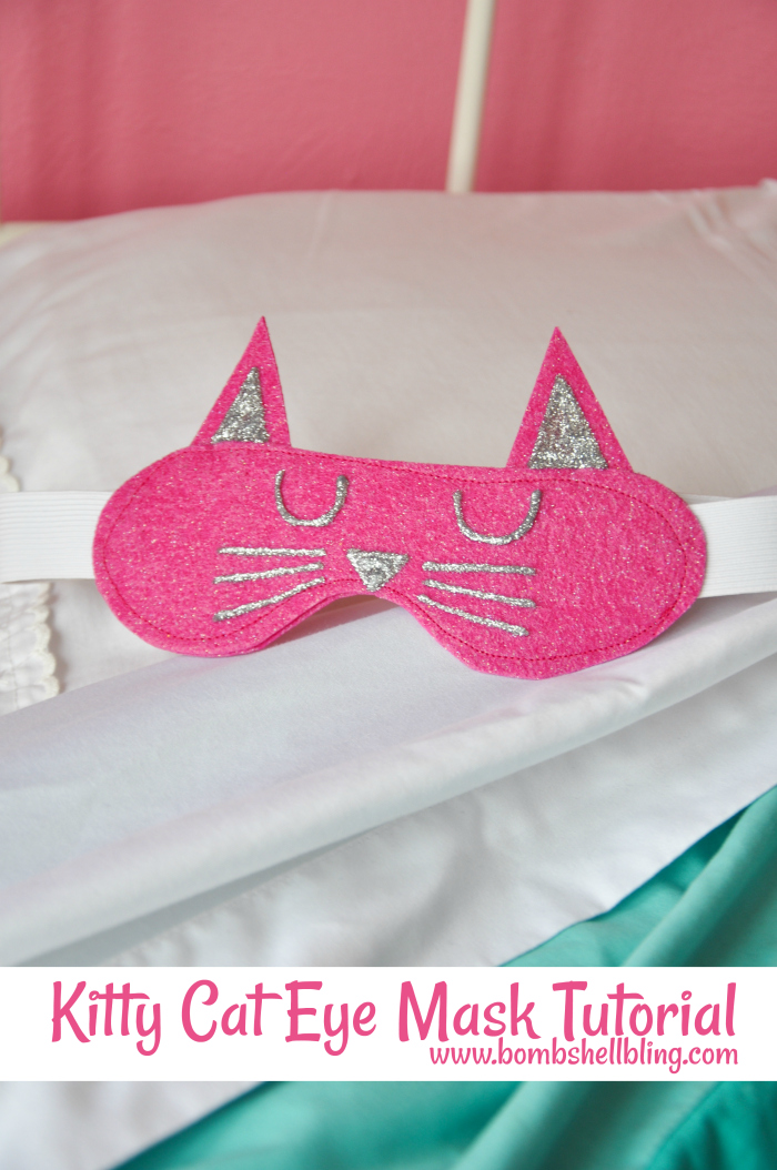 This kitty cat sleep mask is the cutest thing ever!! A perfect gift for a sweet little girl or a fabulous party favor for a slumber party!