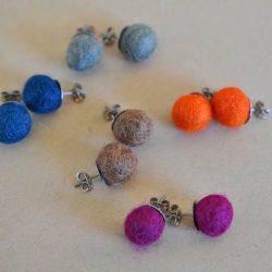 Felt Ball Earrings Tutorial