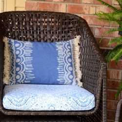 Boho Bleach Denim Pillow DIY