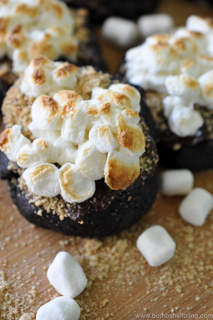 These rich, decadent dark chocolate s'mores cookies are sure to delight kids and adults alike! They are sinfully indulgent but playful all at once.