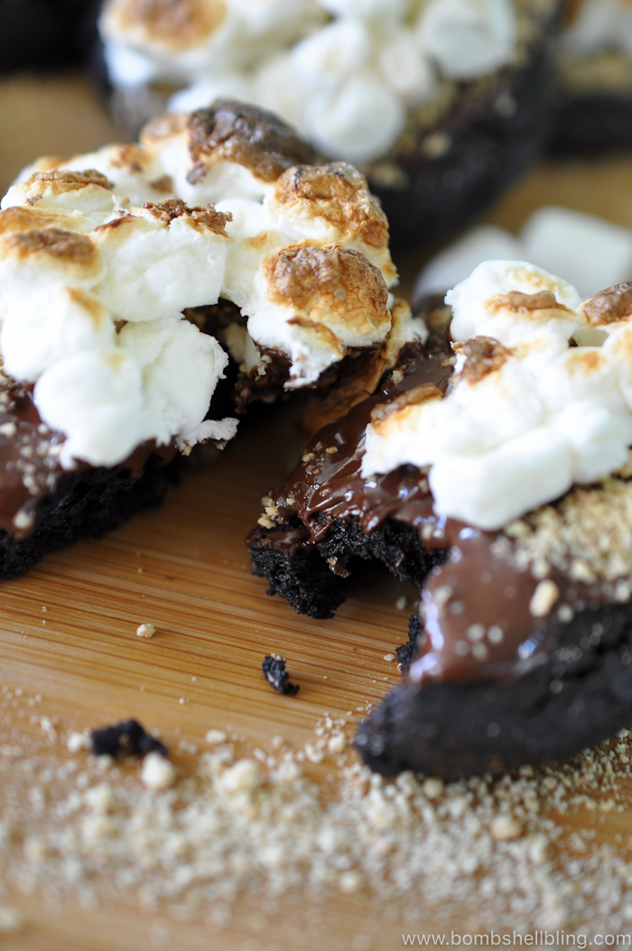 These rich, decadent dark chocolate s'mores cookies are sure to delight kids and adults alike! They are sinfully indulgent but playful all at once.