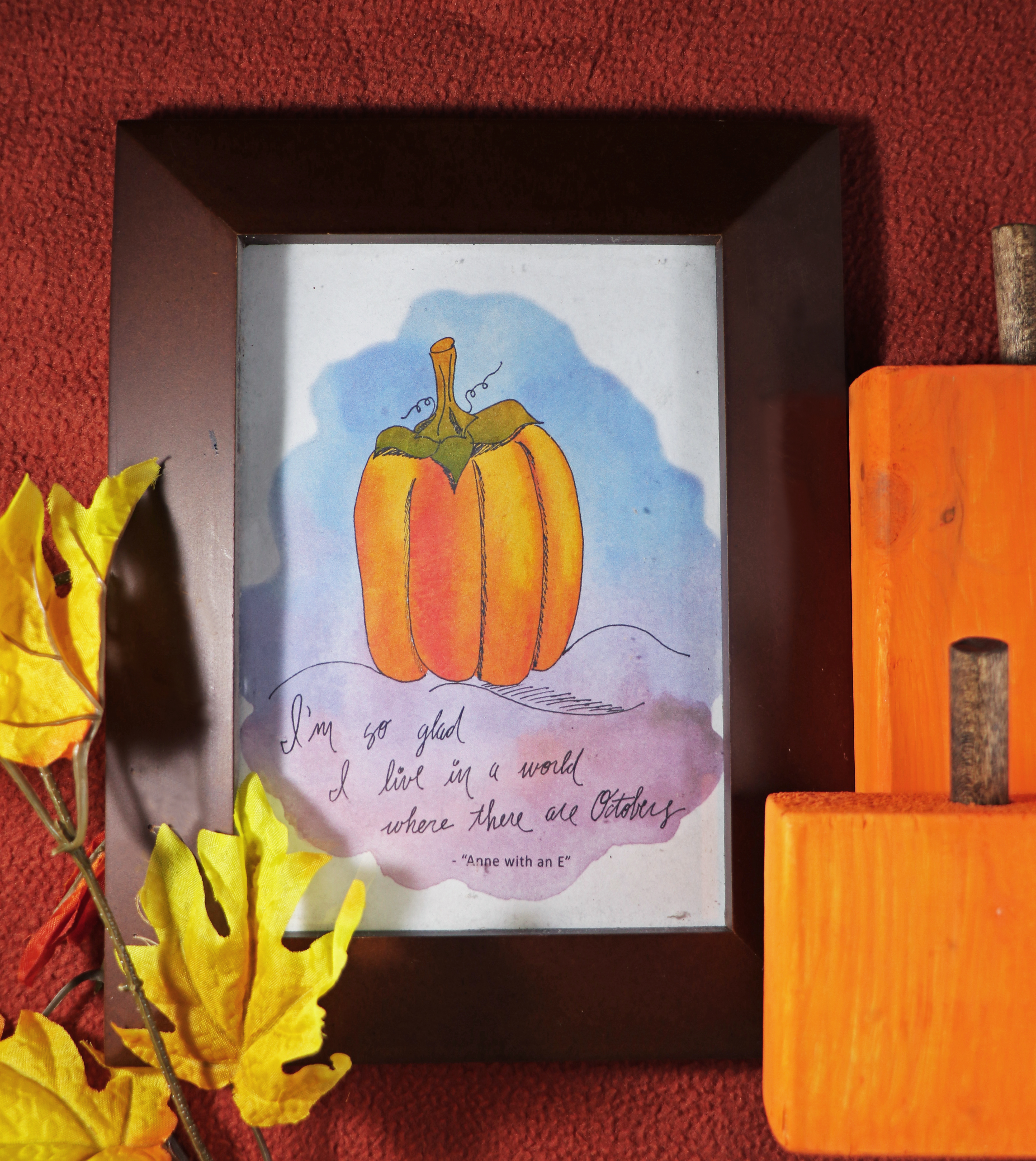 This Anne of Green Gables October Quote printable is free to print in three sizes - 8x10, 5x7, or 4x6 card size. It is sweet and perfect for fall decor!