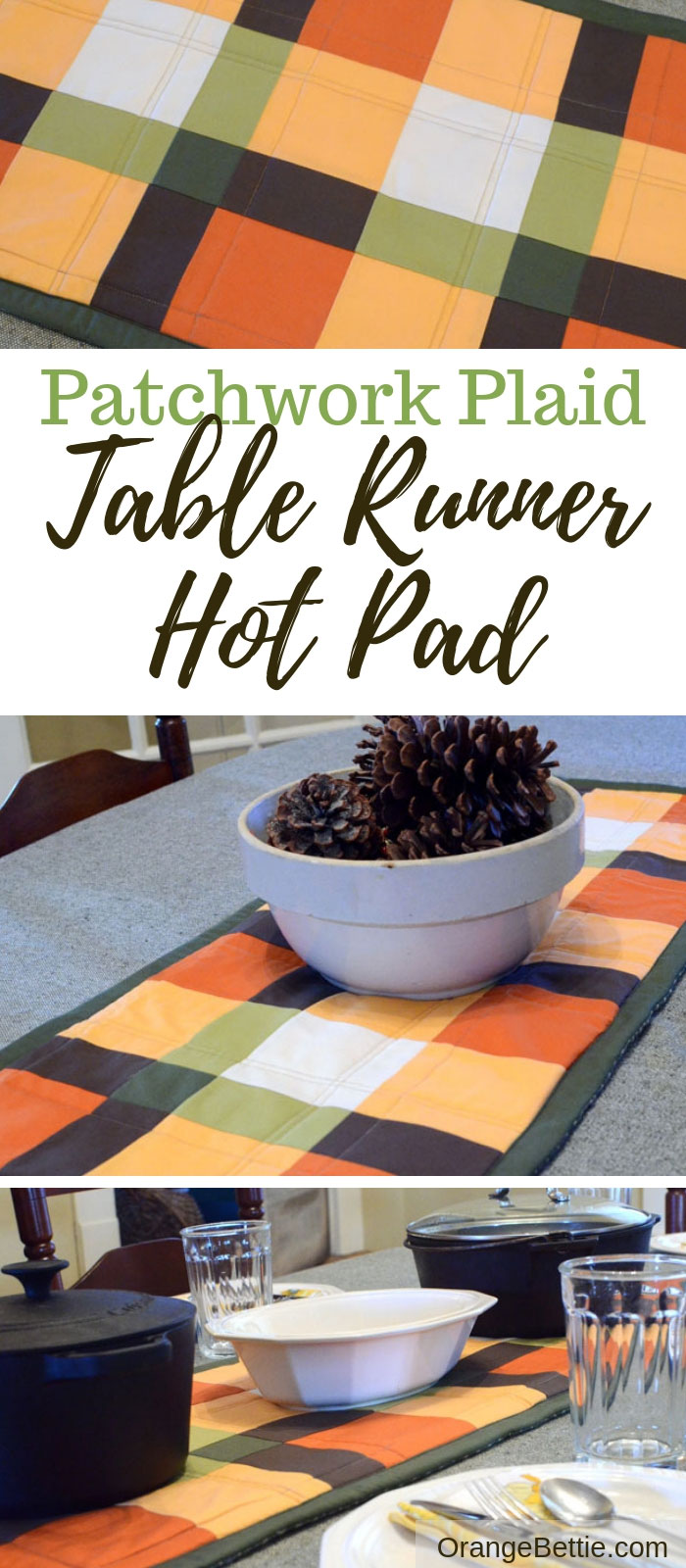 Patchwork Plaid Table Runner Hot Pad