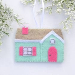 Felt House Christmas Ornament