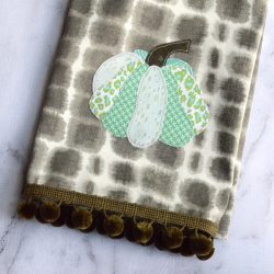 Applique Pumpkin Tea Towel Tutorial