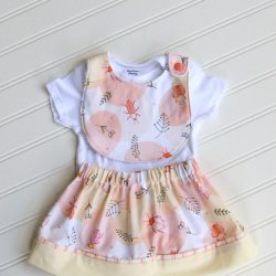 Baby Girl Bib and Skirt Set Sewing Tutorial