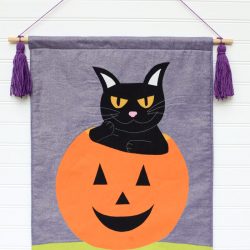 Halloween Black Cat Banner