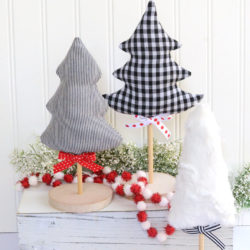 Tabletop Fabric Christmas Trees – Free Sewing Pattern