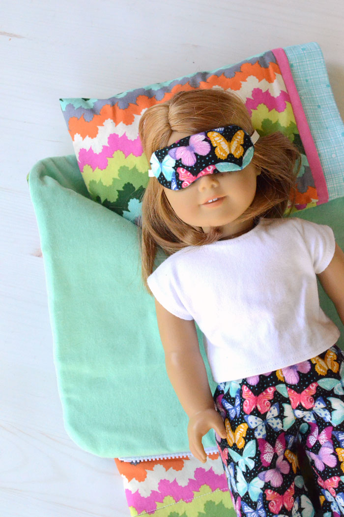 Doll Pajamas and Sleep Mask Set – Free Sewing Pattern