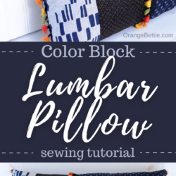Color Block Lumbar Pillow with Lapped Zipper – Sewing Tutorial