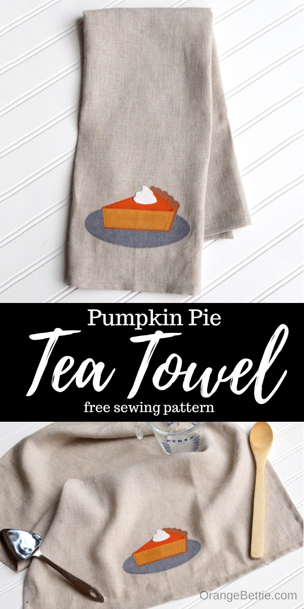 Pumpkin Pie Tea Towel – Free Sewing Pattern