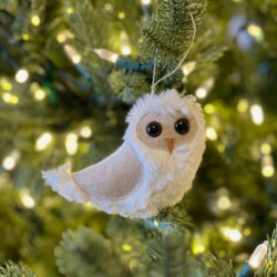 Snowy Owl Christmas Ornament – Free Sewing Pattern