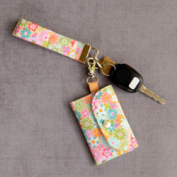 Wristlet Key Fob and Card Wallet Free Sewing Pattern