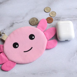 Axolotl Earbud Pouch Free Sewing Pattern