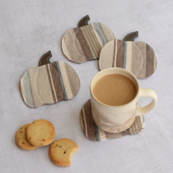 Fall Pumpkin Coasters – Free Sewing Pattern