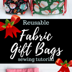 Reusable Fabric Gift Bags in 2 Sizes – Sewing Tutorial