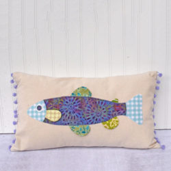 Scrappy Fish Throw Pillow – Free Sewing Pattern
