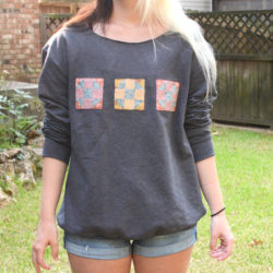 Mini Quilt Block Sweatshirt Sewing Tutorial