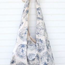 Slouchy Market Bag with Veggie Prints – Free Pattern
